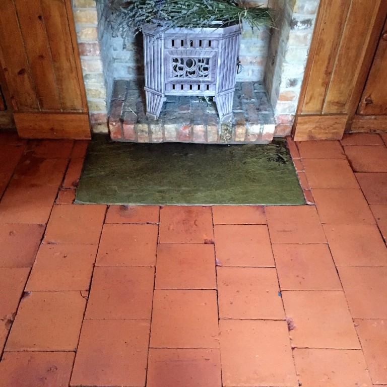 Old Quarry Tiled Floor After Cleaning in Market Weighton