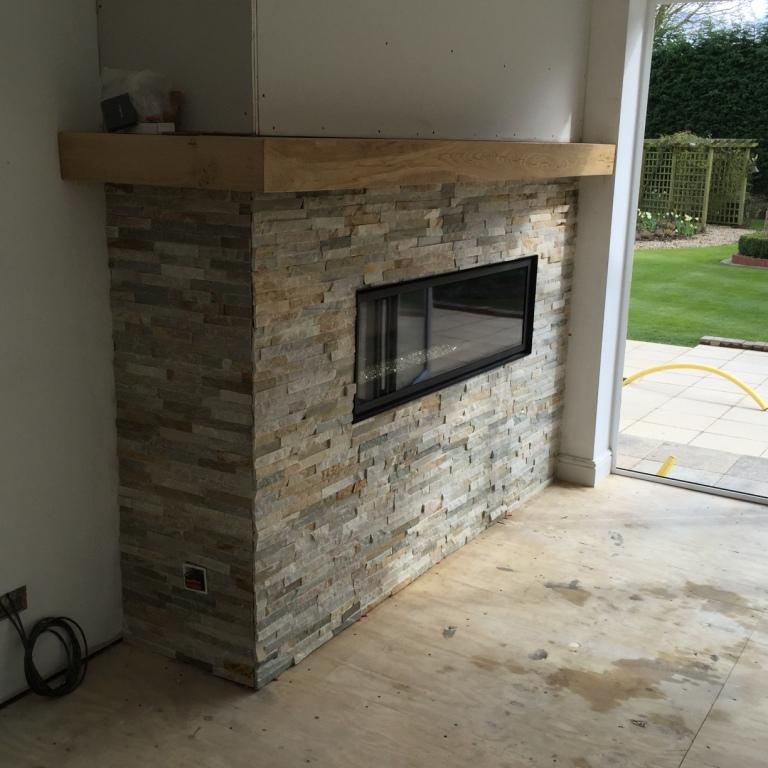 Oyster Slate Fireplace After Installation Wawne