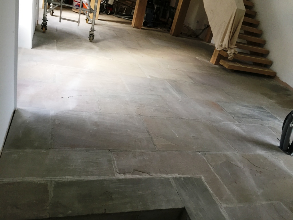 Yorkshire Stone Floor Before Cleaning and Sealing Driffield