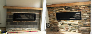 Oyster Slate Fireplace Before After Sealing Wawne