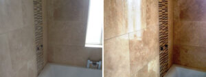 Travertine Wall Tiles Cleaned Polished and Sealed Hull